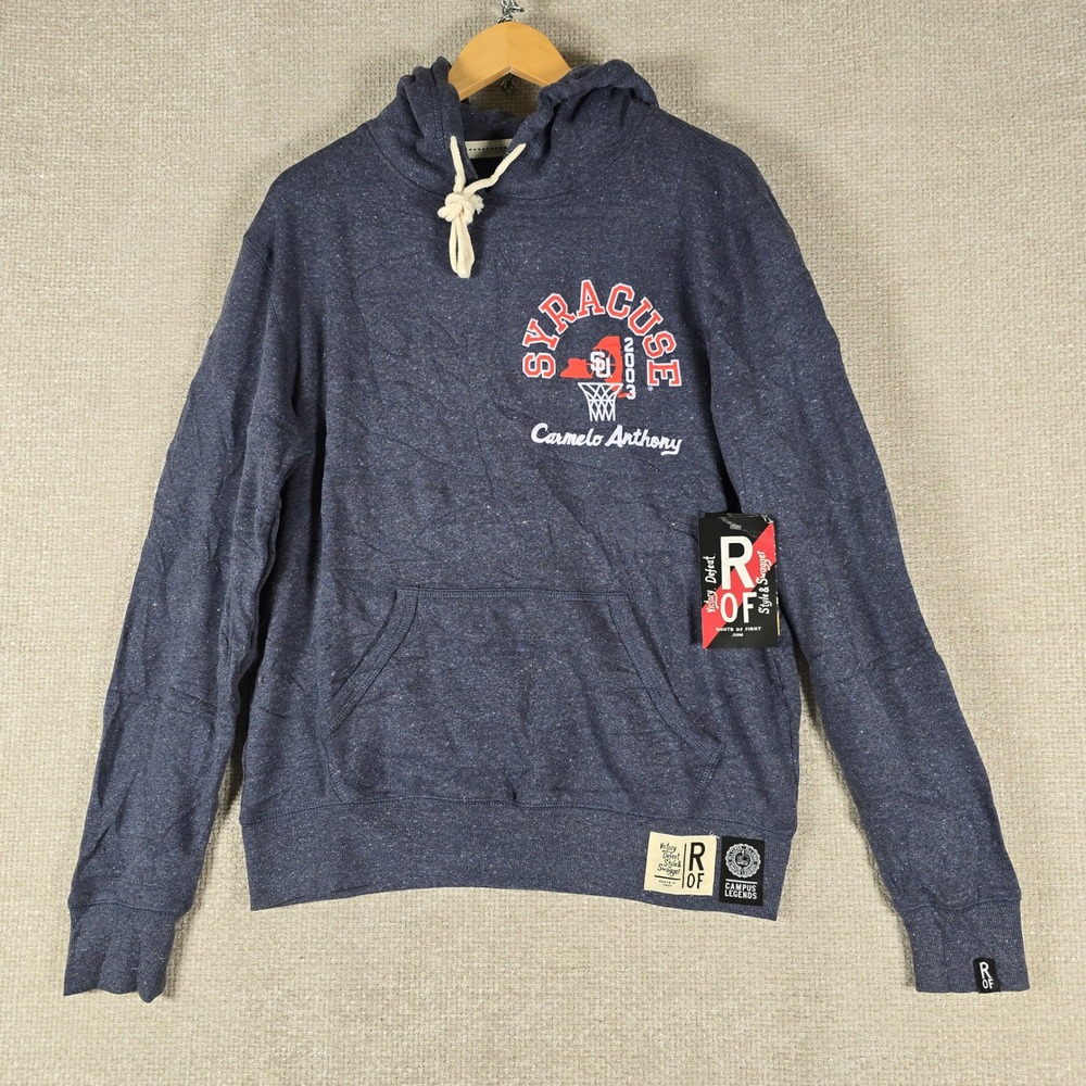Roots‎ of Fight Syracuse 2003 Carmelo Anthony Hoodie Mens S Navy Blue Pullover